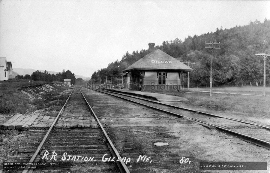 Postcard: Railroad Station, Gilead, Maine